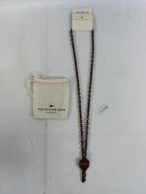 The Giving Key Necklace Stamped “Strength” NEW!